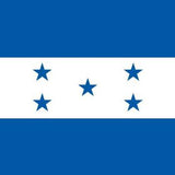 Honduras Flag Printed Nylon 2' x 3' with stars and two brass grommets, designed for indoor or outdoor use, featuring durable UV-resistant material.