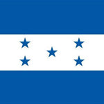 Honduras Flag Printed Nylon 3' x 5' with stars, blue and white design, strong canvas header, and two brass grommets for outdoor use.