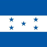 Honduras Flag Printed Nylon 3' x 5' with stars, blue and white design, strong canvas header, and two brass grommets for outdoor use.