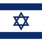 Israel Courtesy Flag 12 x 18 Nylon, featuring a blue Star of David on a white background with blue stripes, brass grommets, and a strong canvas header.