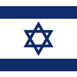 Israel Courtesy Flag 12 x 18 Nylon, featuring a blue Star of David on a white background with blue stripes, brass grommets, and a strong canvas header.