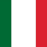 Italy Flag Printed Nylon 2' x 3' with red, white, and green stripes, featuring strong canvas header, brass grommets, and durable stitching for indoor or outdoor use.