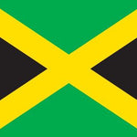 Jamaica Courtesy Flag 12 x 18, Marine-grade nylon with canvas header and brass grommets, featuring a distinctive geometric design. Made in the USA.