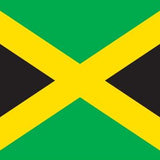 Jamaica Flag Printed Nylon 3' x 5', featuring strong canvas header, brass grommets, and durable UV-resistant nylon for outdoor use.