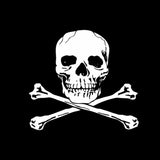 Jolly Roger Pirate Flag 12 x 18 Printed Nylon featuring a skull and crossbones design, with canvas header and brass grommets for durability.