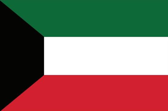 Kuwait Flag Printed Nylon 3' x 5', featuring a strong canvas header and brass grommets, designed for both indoor and outdoor use.