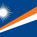 Marshall Islands Flag Printed Nylon 3' x 5' featuring a white star, strong canvas header, and two brass grommets for indoor or outdoor use.