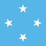 Micronesia Flag Printed Nylon 3' x 5' with white stars on a blue background, featuring a strong canvas header and brass grommets for outdoor use.