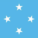 Micronesia Flag Printed Nylon 3' x 5' with white stars on a blue background, featuring a strong canvas header and brass grommets for outdoor use.