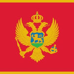 Montenegro Flag Printed Nylon 3' x 5' with two eagles and a crown, featuring a strong canvas header and two brass grommets for durability.