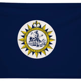 City of Nashville Flag Printed Nylon 3' x 5', featuring a white circle with a yellow star, suitable for both indoor and outdoor use.