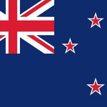 New Zealand Flag Printed Nylon 2' x 3', featuring red stars on a blue background, suitable for both indoor and outdoor display.