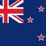 New Zealand Flag Printed Nylon 2' x 3', featuring red stars on a blue background, suitable for both indoor and outdoor display.