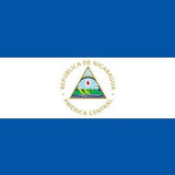 Nicaragua Flag Printed Nylon 3' x 5', featuring a blue and white design with a central emblem, strong canvas header, and brass grommets for durability.