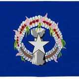 Northern Marianas Islands Flag 2' x 3' Printed Nylon featuring a white star in the center on a blue background, with canvas header and brass grommets.