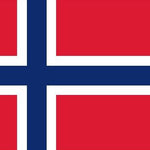 Norway Flag Printed Nylon 3' x 5' with strong canvas header, brass grommets, and four-row lock-stitching for outdoor use.