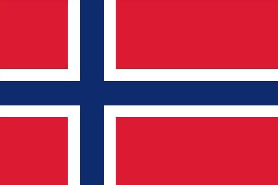 Norway Flag Printed Nylon 3' x 5' with strong canvas header, brass grommets, and four-row lock-stitching for outdoor use.