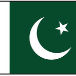 Pakistan Flag Printed Nylon 3' x 5' featuring a white crescent and star on a green background, designed to UN specifications with brass grommets for durability.