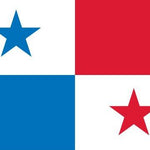 Panama Flag Printed Nylon 3' x 5' displaying stars and stripes, featuring strong canvas header with brass grommets, made for outdoor use.