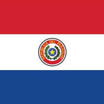 Paraguay Flag Printed Nylon 3' x 5' with red, white, and blue design, featuring a circle with stars, strong canvas header, and brass grommets.