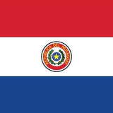 Paraguay Flag Printed Nylon 3' x 5' with red, white, and blue design, featuring a circle with stars, strong canvas header, and brass grommets.