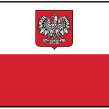 Poland Eagle Flag Printed Nylon 3' x 5' featuring a crowned white eagle on a red background, built for durability with brass grommets and UV-resistant nylon.