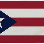 Puerto Rico Flag 4' x 6' Printed Nylon with a white star on a blue background, featuring strong canvas header and brass grommets for outdoor use.