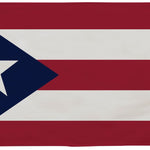 Puerto Rico Printed Nylon Flag 2' x 3' with star, strong canvas header, brass grommets, and lock-stitching; suitable for indoor or outdoor use.