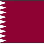 Qatar Flag Printed Nylon 3' x 5', featuring strong canvas header, brass grommets, UV-resistant, printed on one side with reverse image, suitable for indoor/outdoor use.