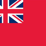 British Red Ensign Historic Flag, printed on heavyweight nylon with solid brass grommets, featuring a Union Jack in the canton and a red field.