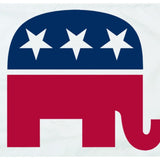 Republican Party Elephant 3' x 5' Printed Nylon Flag with white stars and solid brass grommets for easy hanging.