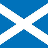 Scotland St. Andrews Flag Printed Nylon 3' x 5', featuring a durable canvas header, brass grommets, and vivid digital printing, suitable for both indoor and outdoor display.