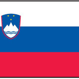 Slovenia Flag Printed Nylon 3' x 5' with official design, strong canvas header, brass grommets, and vibrant digital printing for indoor or outdoor use.