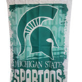 MSU Spartans Vintage 27 x 41 Polyester Banner with Pole Sleeve, featuring a logo, ideal for avid Michigan State University fans. Pole not included.