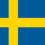 Sweden Flag Printed Nylon 2' x 3' with blue and yellow design, strong canvas header, and brass grommets for indoor or outdoor use.