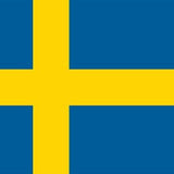 Sweden Flag Printed Nylon 2' x 3' with blue and yellow design, strong canvas header, and brass grommets for indoor or outdoor use.