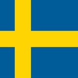 Sweden Flag Printed Nylon 5' x 8' with strong canvas header, brass grommets, and UV resistant material designed for indoor or outdoor use.