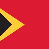 East Timor Flag Printed Nylon 3' x 5' with a white star on a black background, strong canvas header, and two brass grommets for outdoor use.