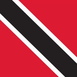 Trinidad and Tobago Courtesy Flag 12 x 18, featuring Marine-grade nylon, canvas header, and brass grommets, displayed flat, highlighting its durable construction.