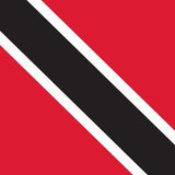 Trinidad and Tobago Courtesy Flag 12 x 18, featuring Marine-grade nylon, canvas header, and brass grommets, displayed flat, highlighting its durable construction.