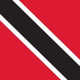 Trinidad and Tobago Courtesy Flag 12 x 18, Marine-grade nylon with canvas header and brass grommets, displayed flat.