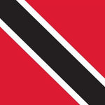 Trinidad & Tobago Flag Printed Nylon 3' x 5' with strong canvas header, two brass grommets, and vivid digital acid dye printing for indoor or outdoor use.