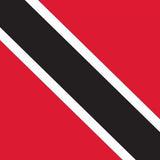 Trinidad & Tobago Flag Printed Nylon 3' x 5' with strong canvas header, two brass grommets, and vivid digital acid dye printing for indoor or outdoor use.