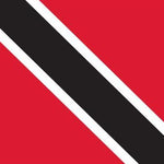 Trinidad & Tobago Printed Nylon 3' x 5' flag with strong canvas header and brass grommets, suitable for indoor or outdoor use.