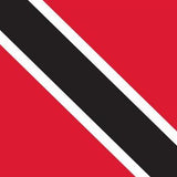 Trinidad & Tobago Printed Nylon 3' x 5' flag with strong canvas header and brass grommets, suitable for indoor or outdoor use.