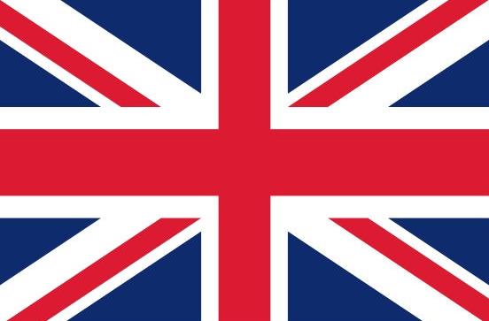 United Kingdom Flag Printed Nylon 3' x 5', featuring a cross, strong canvas header, and two brass grommets, ideal for indoor or outdoor display.