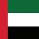 United Arab Emirates Flag Printed Nylon 3' x 5', featuring strong canvas header, two brass grommets, and UV resistant nylon with reverse image on the backside.