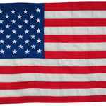 3' x 5' American Flag - 100% Premium Cotton US Flag with Embroidered Stars and Sewn Stripes, showcasing durable material, strong canvas header, and brass grommets.