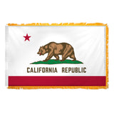 California State Flag 3' x 5' INDOOR Printed Nylon featuring a brown bear walking on grass with a red star, designed to official state specifications.