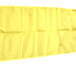 Yellow Solid Color Nylon Flag Pennant, 18 x 8', made of 200 denier nylon, displayed flat against a white background.